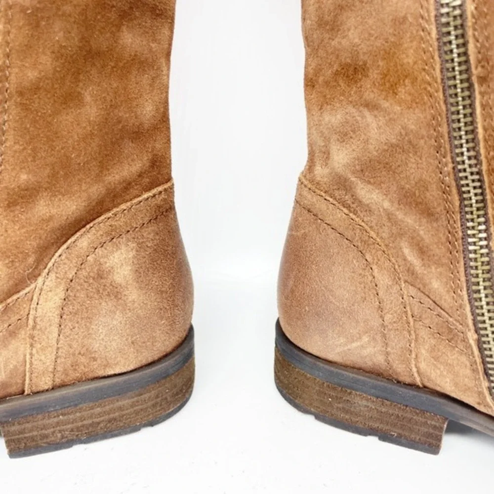 Born Women's‎ Britton Over Knee Leather Riding Boot in Rust Distressed Size 6M